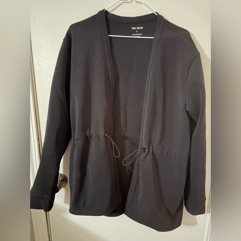 Women’s Large Tek Gear Black Open Cardigan Tote9